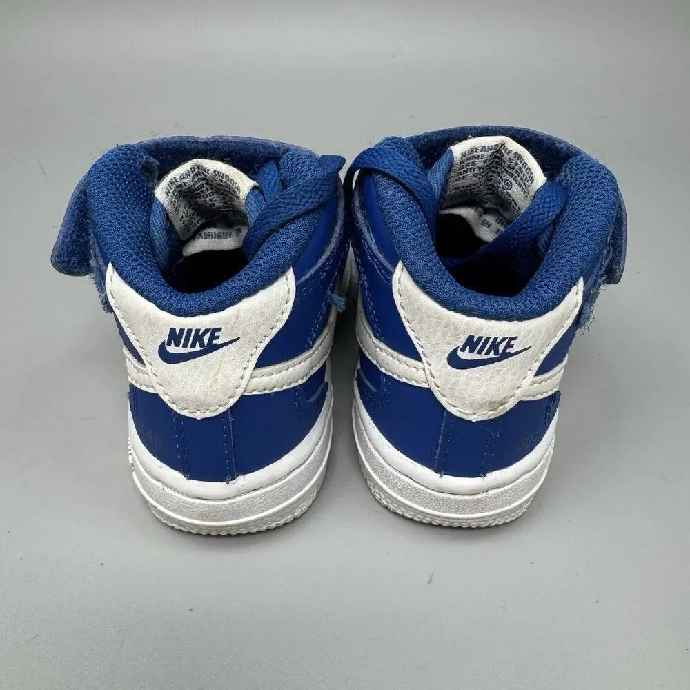 Nike Air Force 1 Mid SE 40th Annivesari Blue Jay-white  Kids Size 6C